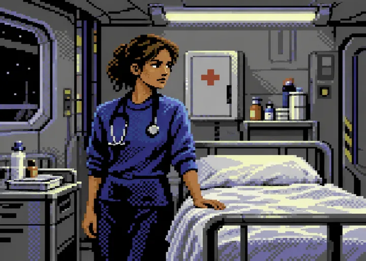 Reyes in the infirmary.
